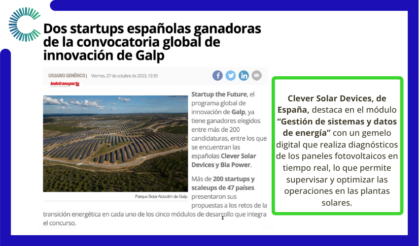 Dos startups españolas ganadoras de la convocatoria global de innovación de Galp