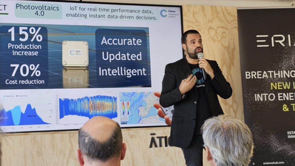 Bhishma Hernández, CEO of Clever Solar, at ERIA’s first Demo Day