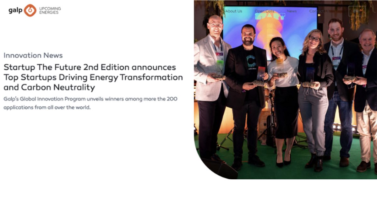 Bhishma Hernández (CEO of Clever Solar) at Startup The Future, named among top startups driving carbon neutrality.